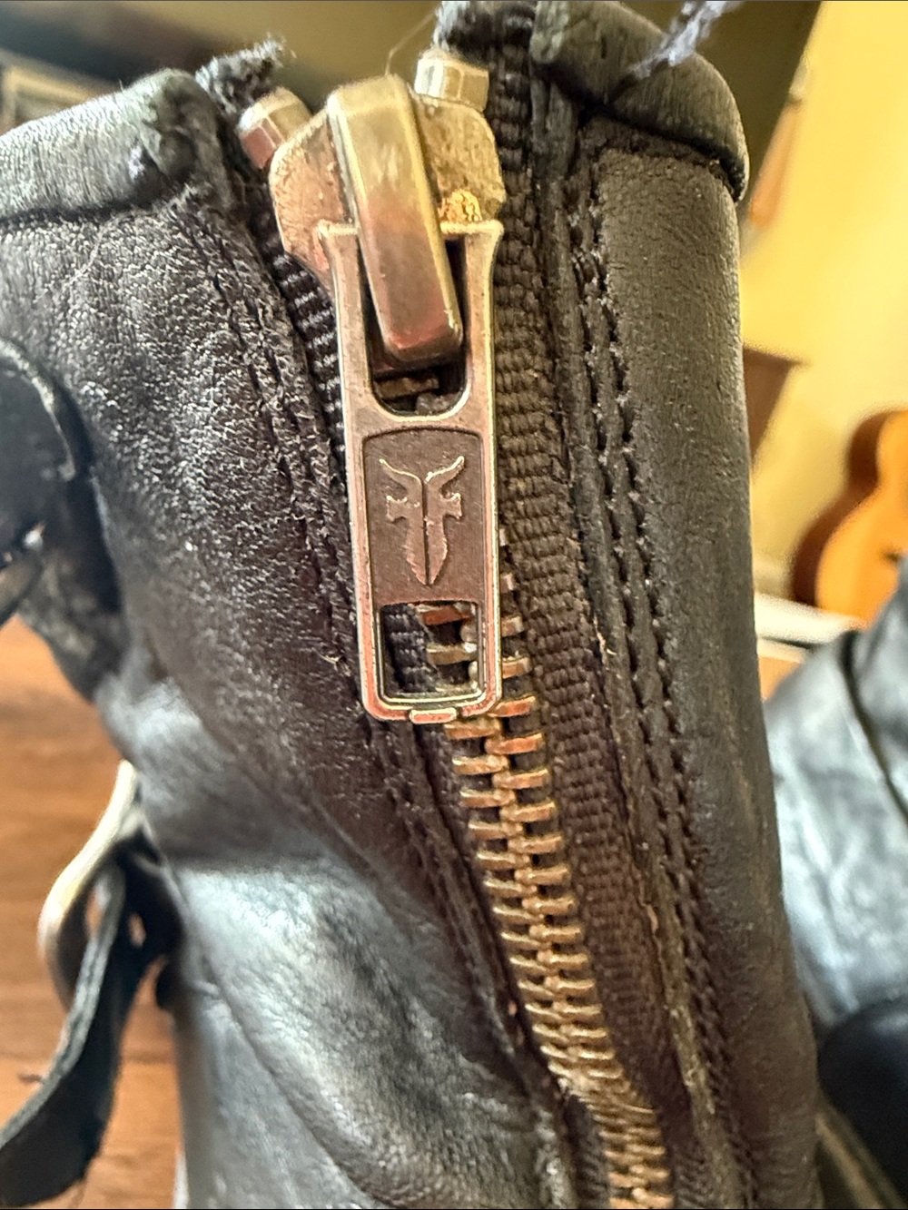 Women’s Frye Black Leather Buckle Engineer Boots - Picture 7 of 9